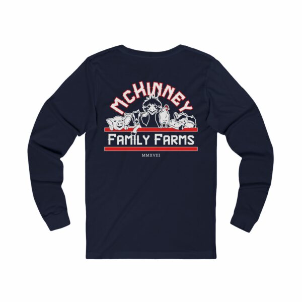 Mens Navy Blue Longsleeve Tee - Image 2